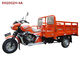 Pomarańczowy 200cc 250cc Three Wheeler / Three Wheel Cargo Motorcycle With Cargo Roof