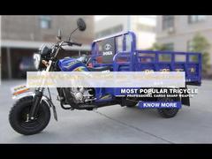 Motocykl Tuk Tuk na benzynę z bocznymi siedzeniami, trzykołowy chiński trójkołowiec towarowy