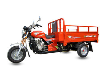 Czerwony otwarty korpus 3-kołowy motocykl cargo, trójkołowy wózek dla dorosłych 150ZH-H